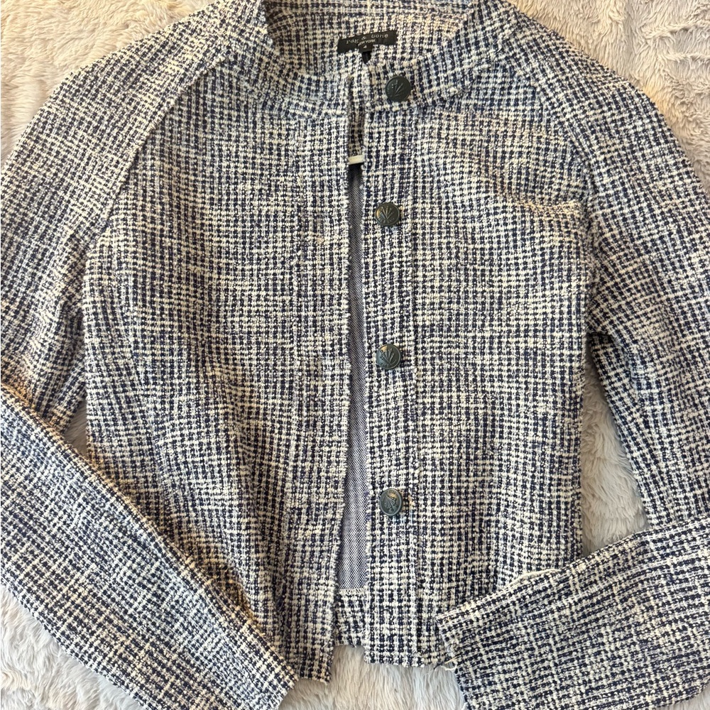 Rag & Bone Monochrome Tweed Blazer